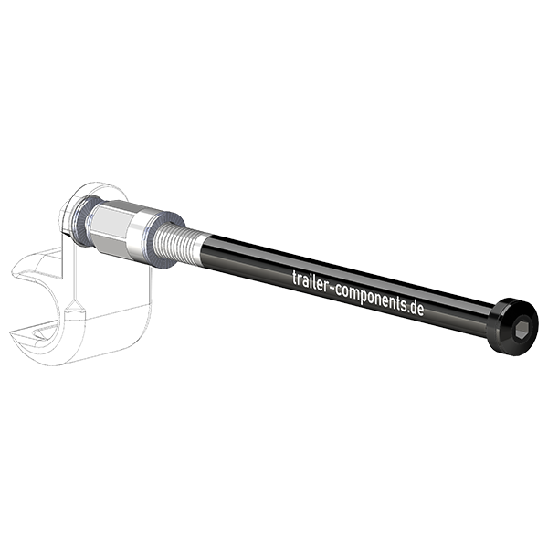 Assi a sgancio rapido con adattatore universale per ORBEA | per filettatura sinistra M12 x 1,50 - adatti a Thule, Qeridoo, Burley, Hamax, Trixie e molti altri.