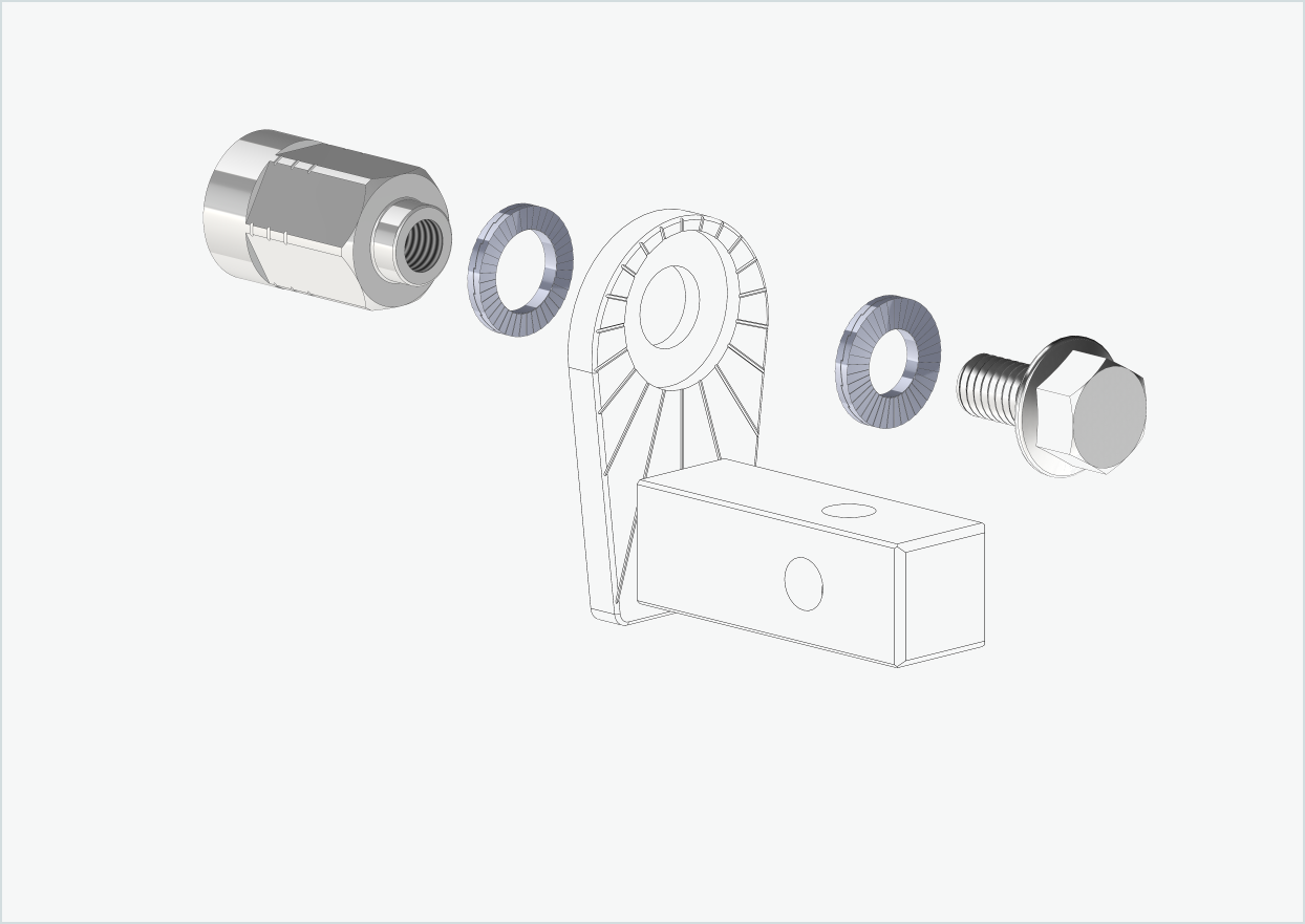 Adattatore per asse massiccio - M12 x 1,25