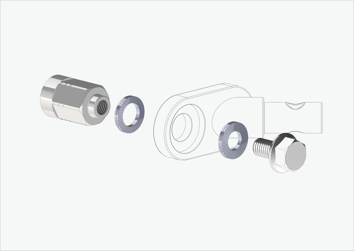 Adattatore per asse massiccio - M12 x 1,25