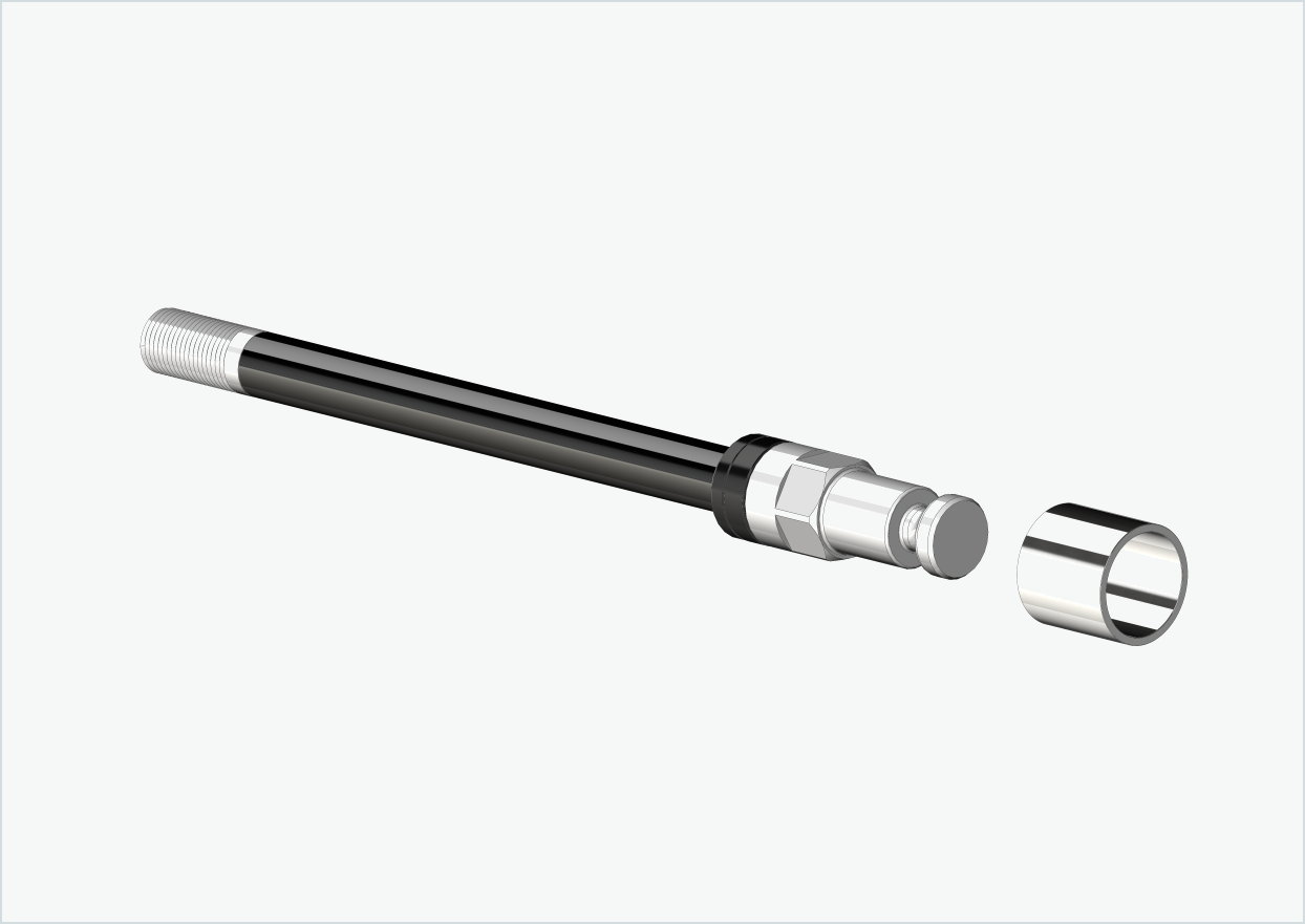 Perno passante Syntace (X-12) con adattatore / M12 x 1,00 | per rimorchi Croozer dal 2018