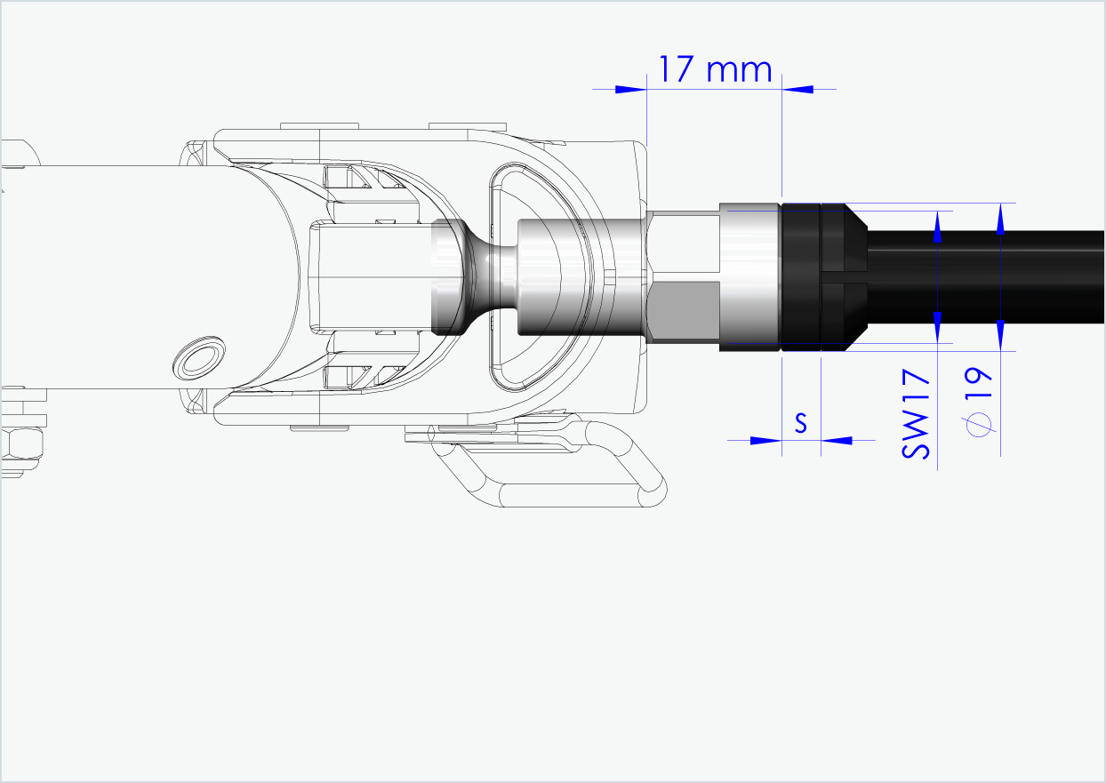 Perno passante Syntace (X-12) con adattatore / M12 x 1,50 | per rimorchi Croozer dal 2018