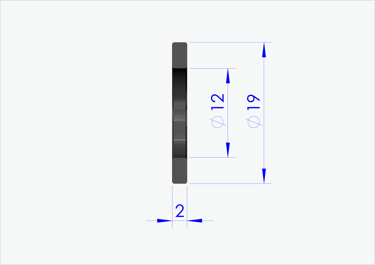 Disco distanziatore 2 mm