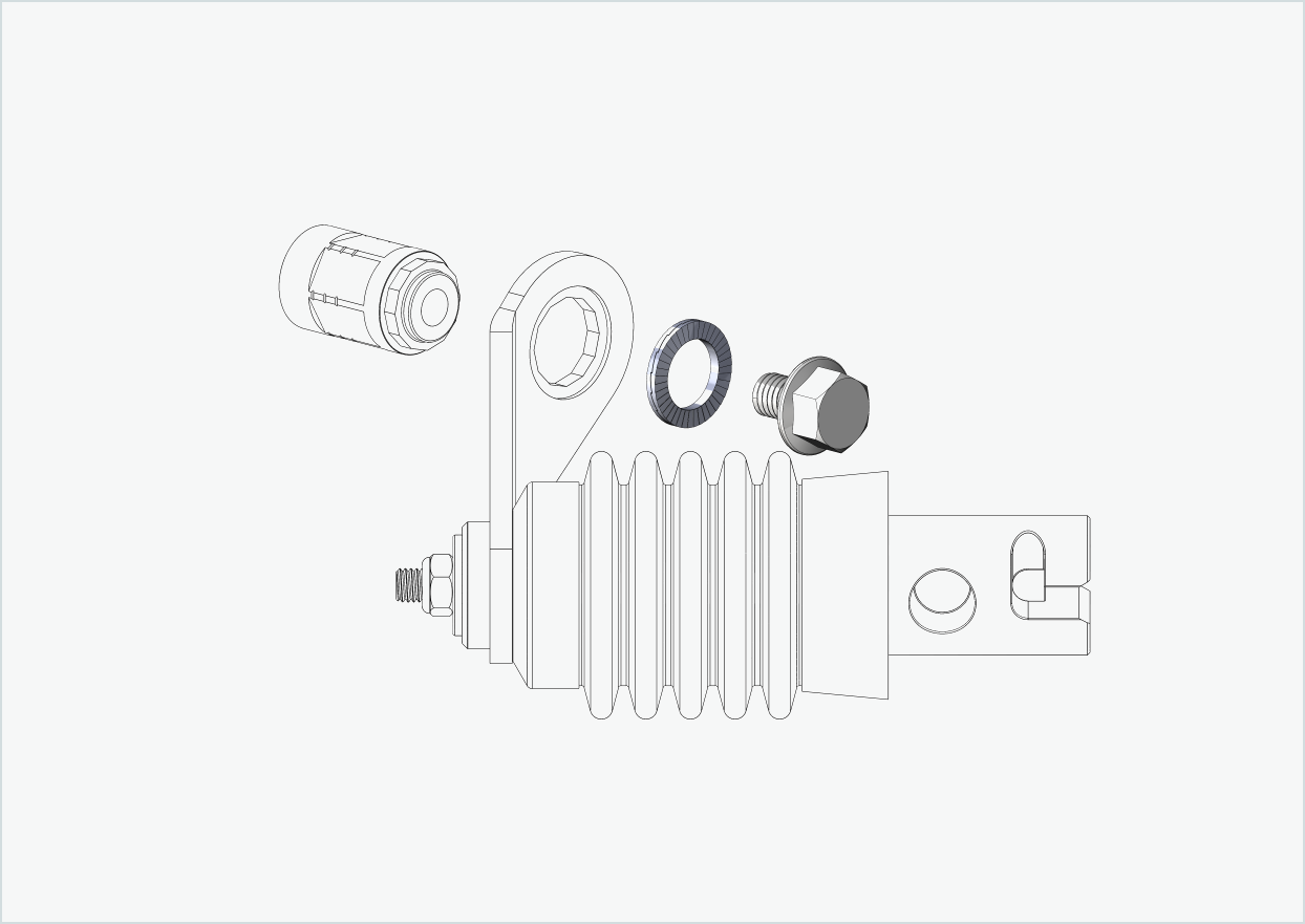 Set di raccordi a vite per adattatore poligonale (Weber)