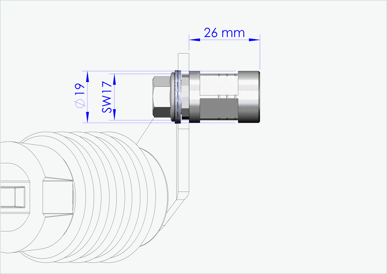 Adattatore per asse massiccio - M12 x 1,25