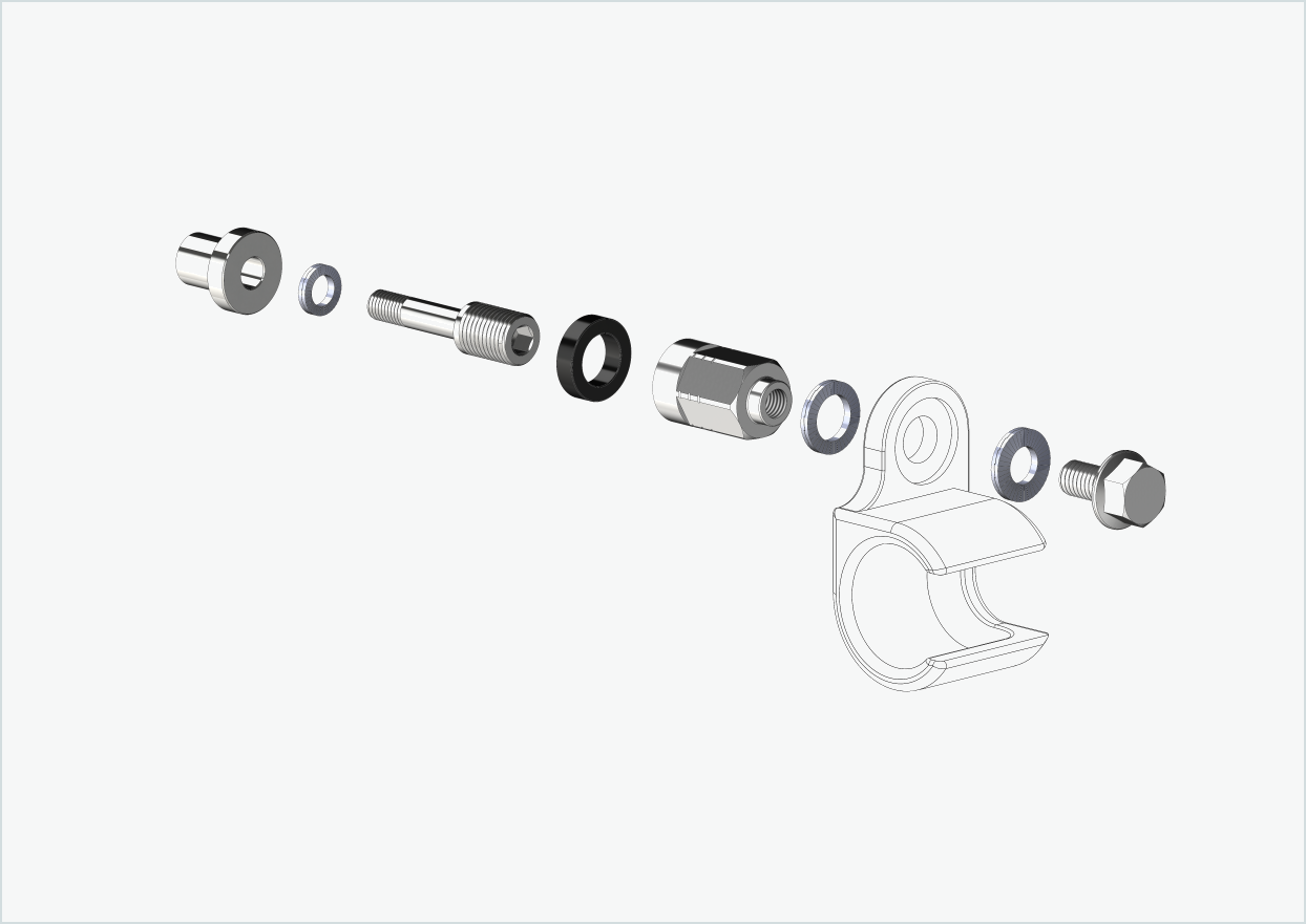 Adattatore universale XL per mozzo Rohloff Speedhub 500-14 / A12 | adatto a Thule, Qeridoo, Burley, Prophete, Hamax, Trixie e molti altri.