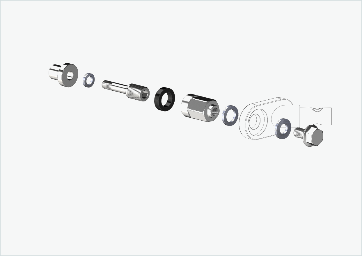 Adattatore universale XL per mozzo Rohloff Speedhub 500-14 / A12 | adatto a Thule, Qeridoo, Burley, Prophete, Hamax, Trixie e molti altri.