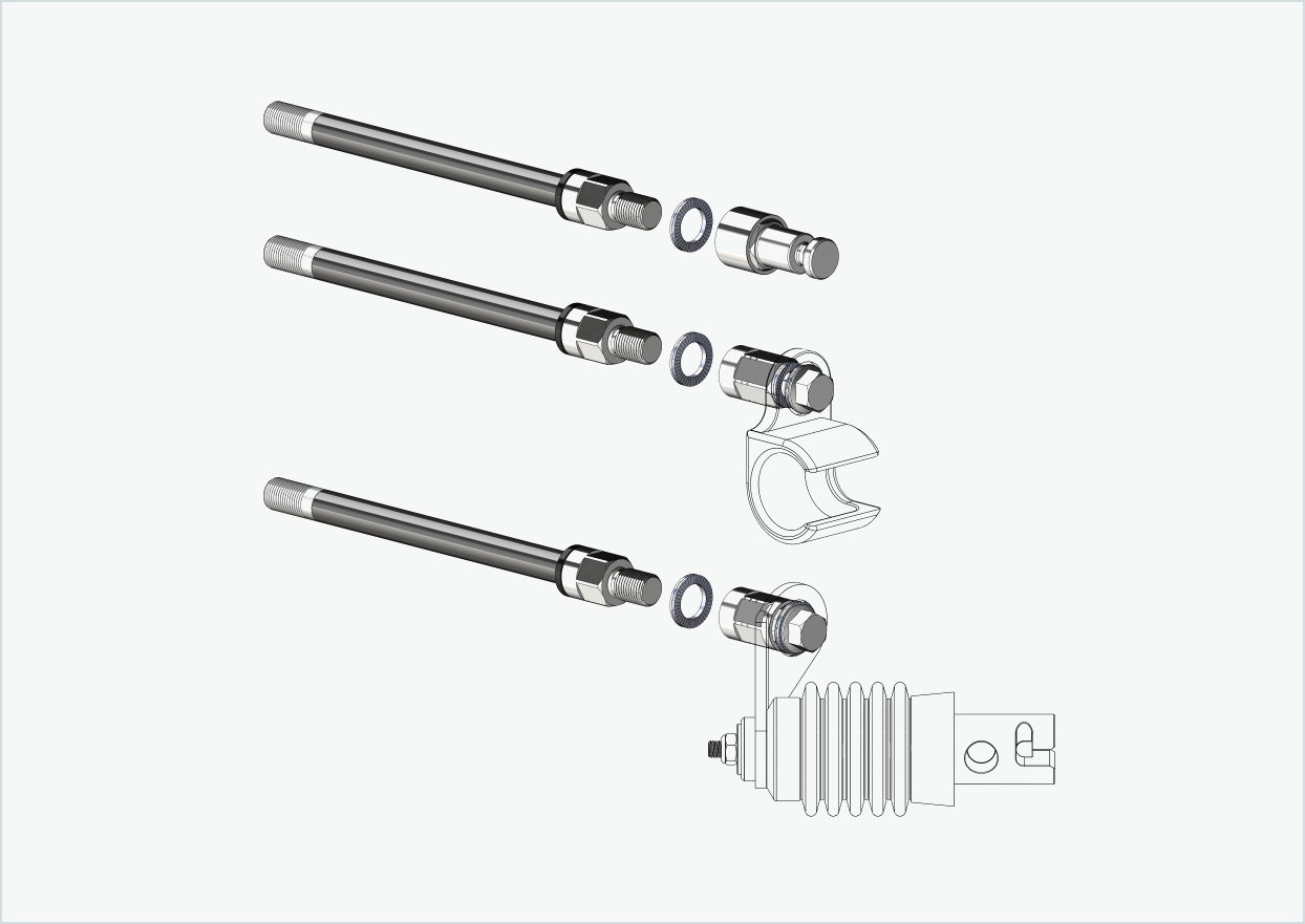 Asse a sgancio rapido con sistema intercambiabile / M12 x 1,75