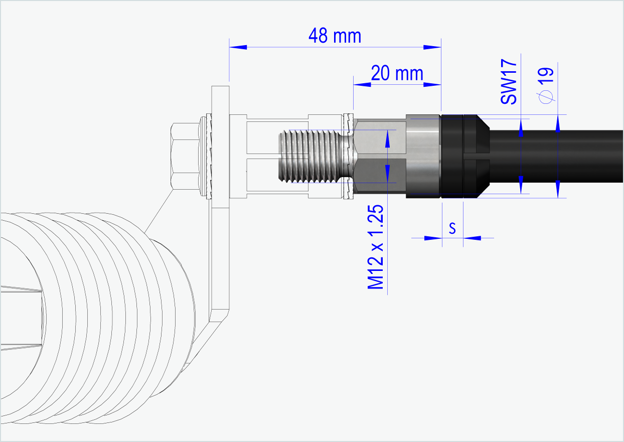 Perno passante Syntace (X-12) con sistema intercambiabile / M12 x 1,00
