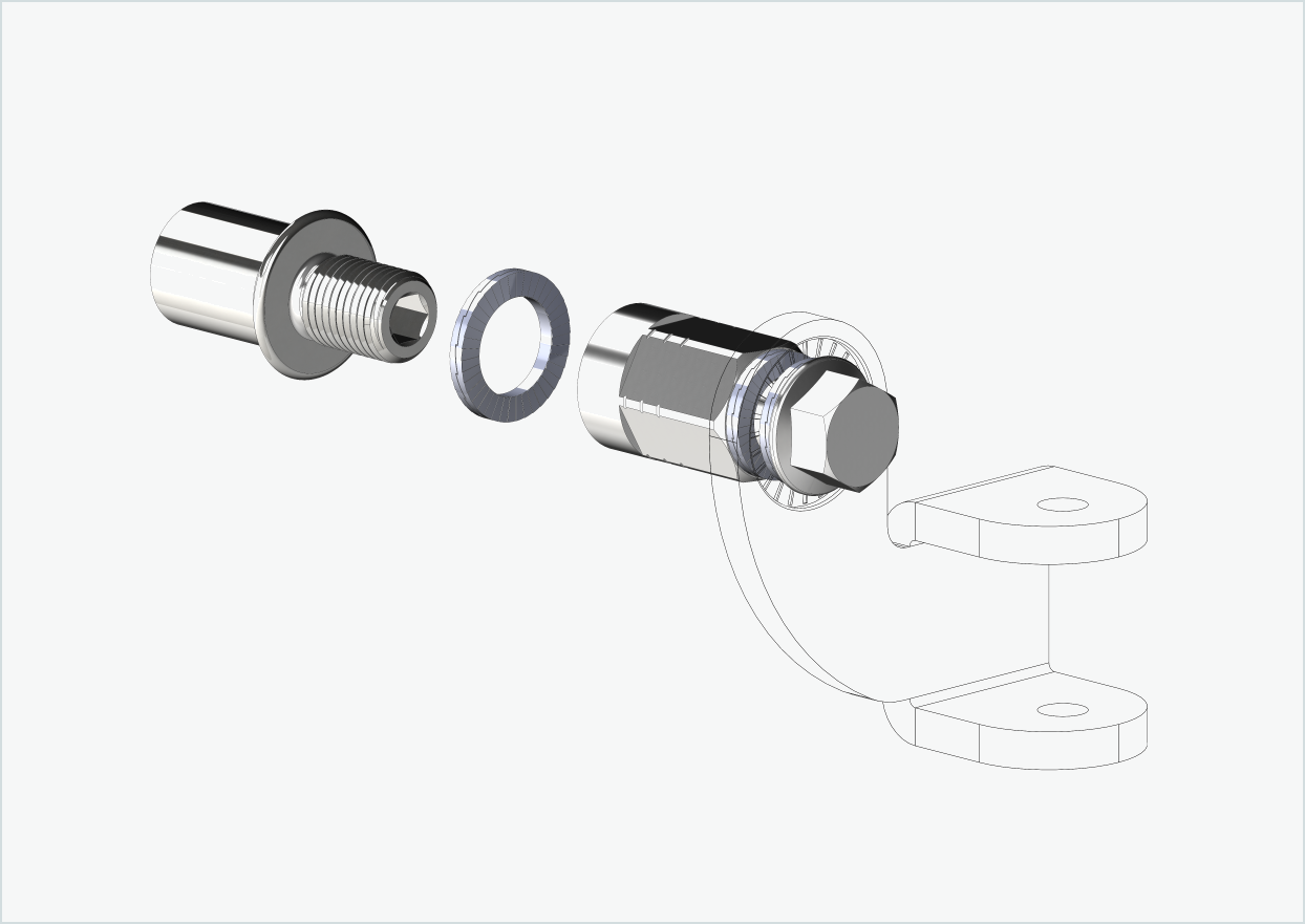 Cowboy 4 - Adattatore per filettatura corta - M12 x 1,25 | Pacchetto con adattatore universale