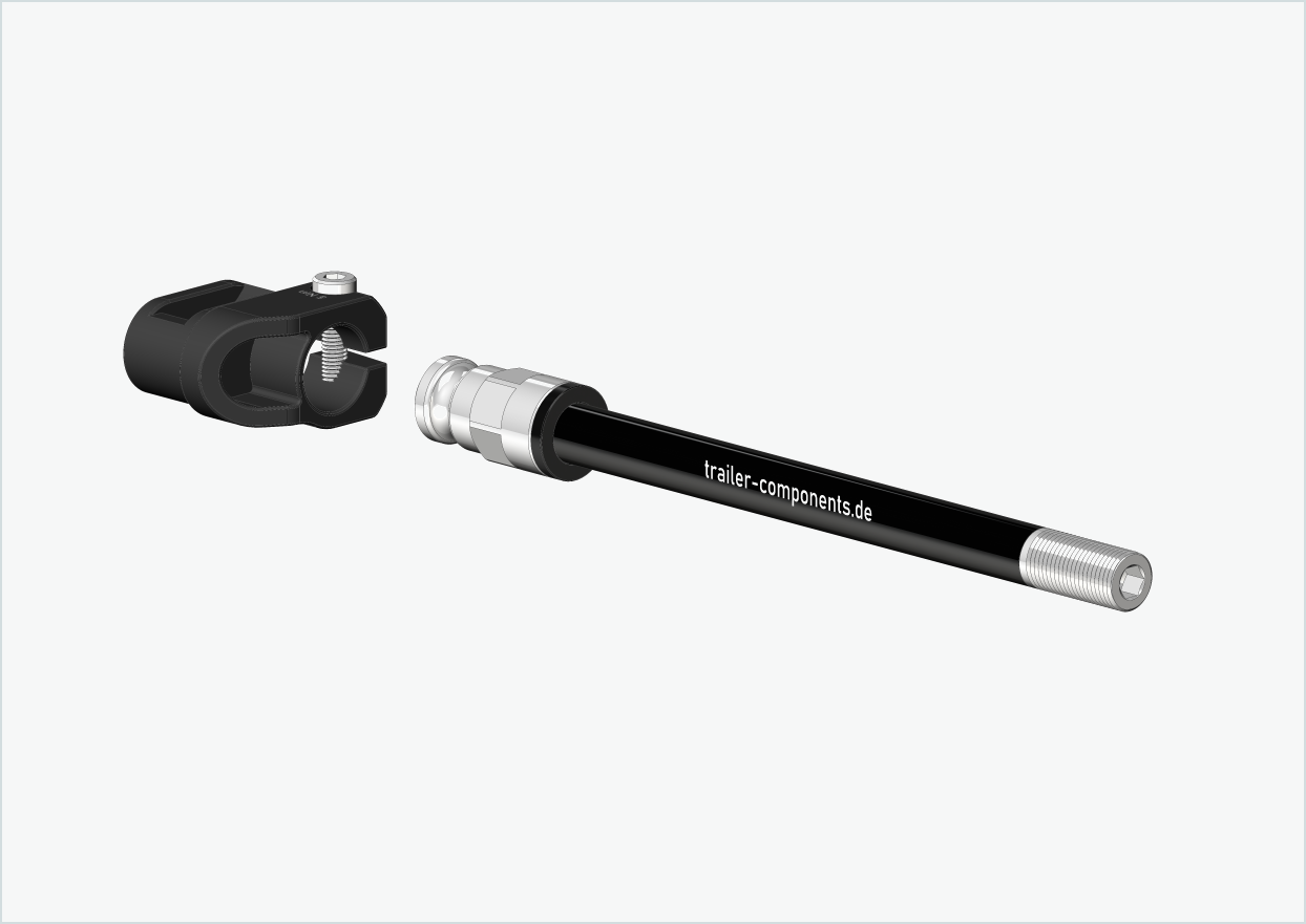 Assale a sgancio rapido con adattatore / M12 x 1,75 | per rimorchi Leggero con sistema BECCO