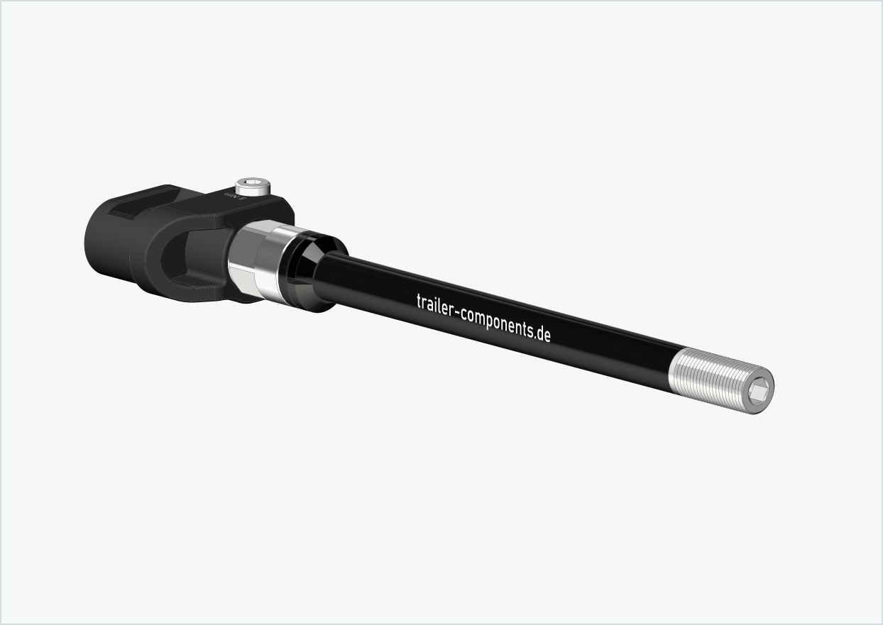 Asse passante Syntace (X-12) con adattatore / M12 x 1,00 | per rimorchi Leggero con sistema BECCO