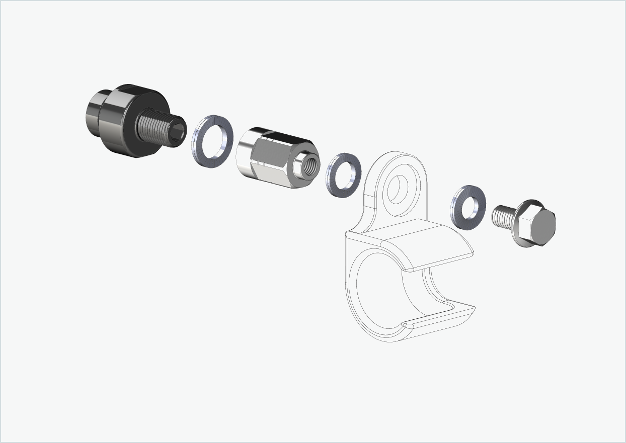 ORBEA Diem - Adattatore filettato - M12 x 1,25 | Pacchetto con adattatore universale