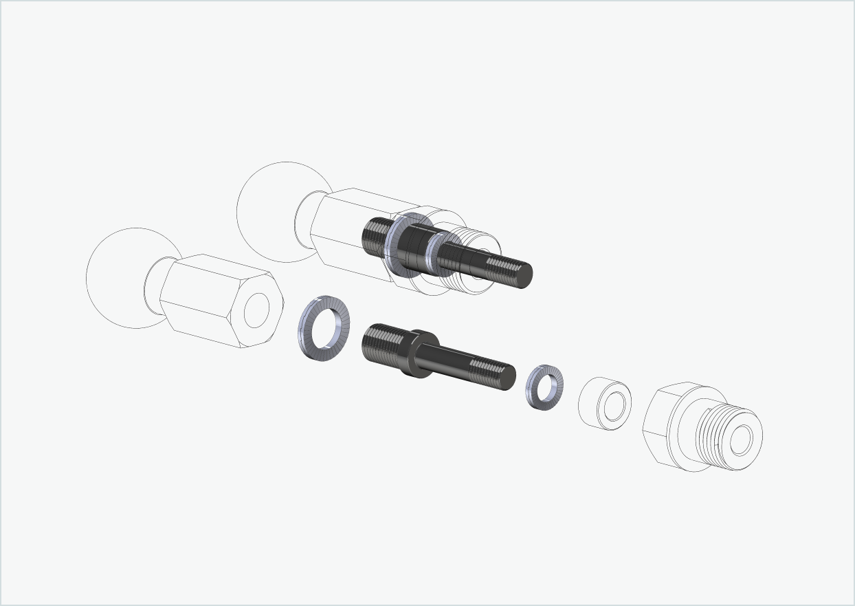 Burley COHO XC set di adattatori per HASE PINO con Rohloff Speedhub 500-14 / A12