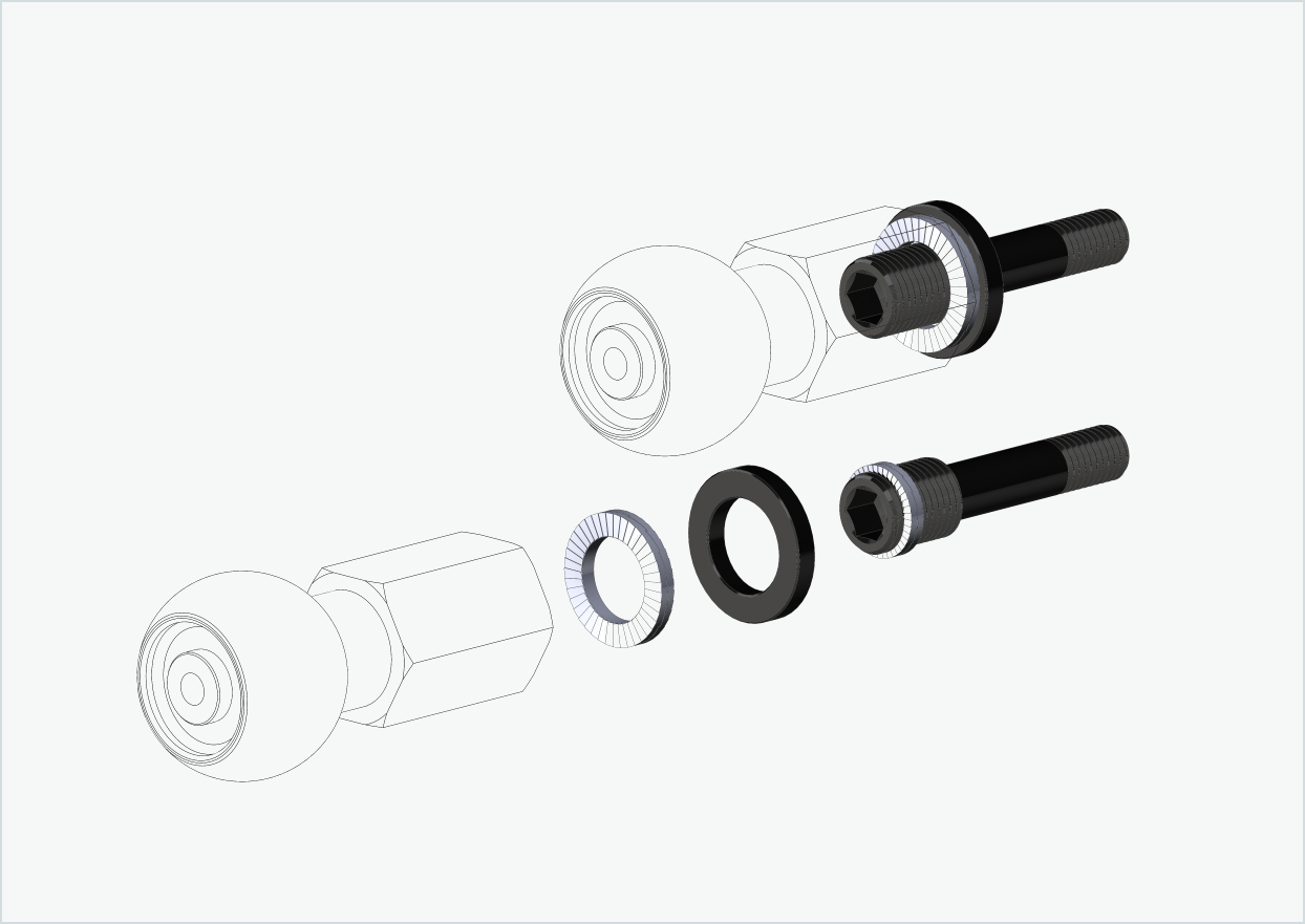 Set di adattatori Burley COHO XC (30mm/30mm) per Rohloff Speedhub 500-14 / A12