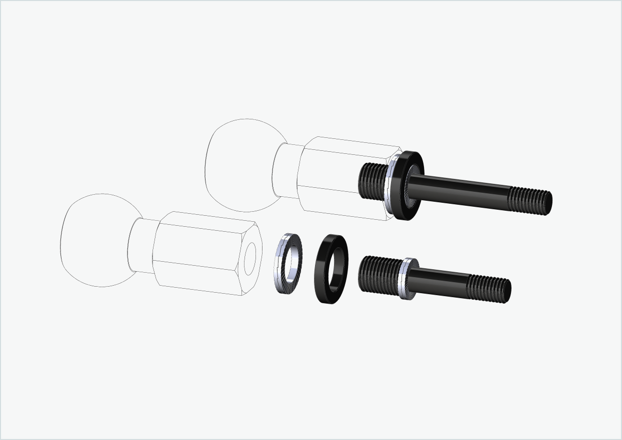 Set di adattatori Burley COHO XC (30mm/42mm) | per Rohloff Speedhub 500-14 / A12