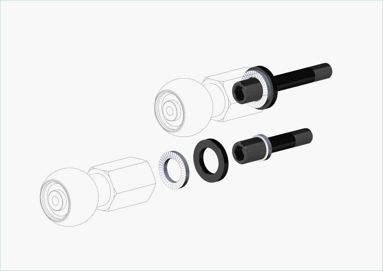 Set di adattatori Burley COHO XC (30mm/42mm) | per Rohloff Speedhub 500-14 / A12