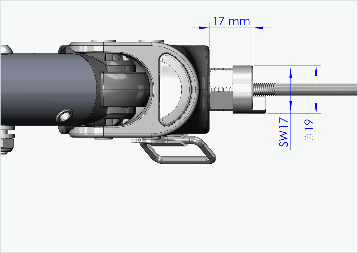 Assale a sgancio rapido con adattatore (per rimorchi Croozer dal 2018) | Lunghezza di serraggio 154 mm - 165 mm
