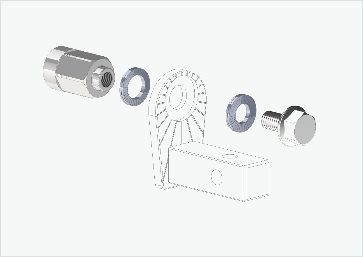 Adattatore per asse massiccio - FG 9,5 - (3/8 x 26)