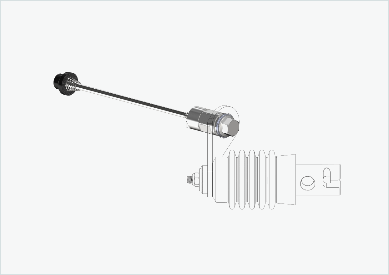Asse a sgancio rapido con adattatore poligonale | lunghezza di serraggio 143 mm - 153 mm