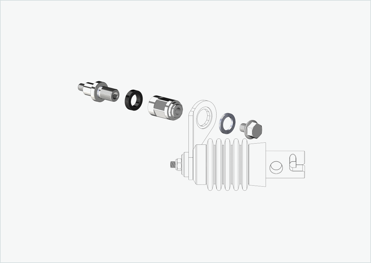 Adattatore XL per mozzo Rohloff Speedhub 500-14 / A12 | adatto per frizioni Weber tipo: E - EL - ES