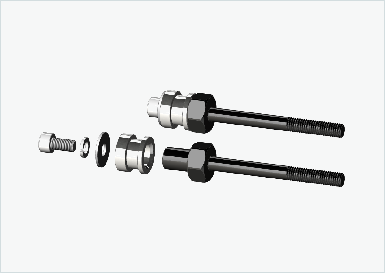 Set di adattatori per filettatura BOB YAK / IBEX | per mozzi Enviolo fino al 2023