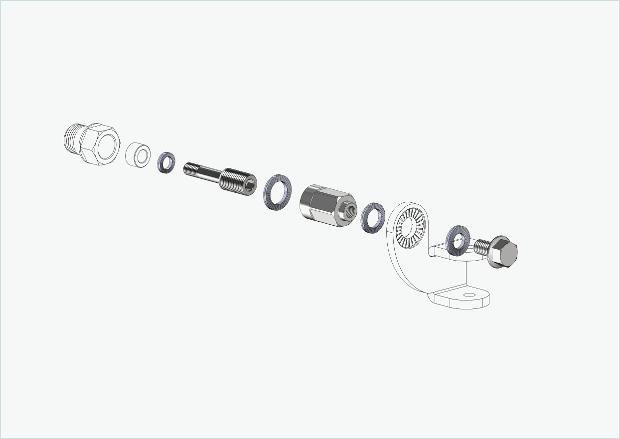 Adattatore universale per HASE PINO con Rohloff Speedhub A12 | adatto a Thule, Qeridoo, Burley, Prophete, Hamax, Trixie e molti altri.