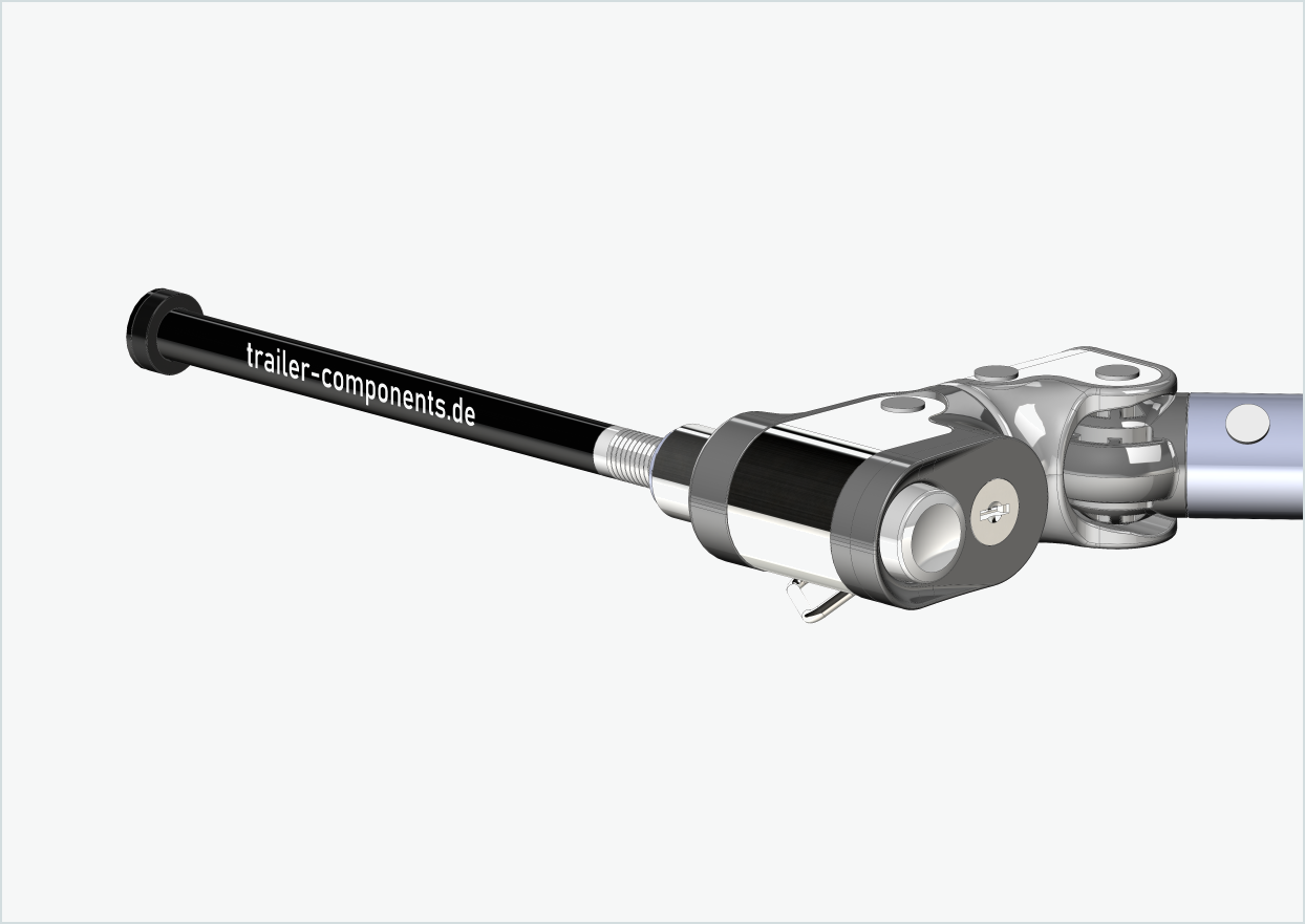 Perno passante con adattatore Croozer per TOUT TERRAIN | per filettatura sinistra M12 x 1,50 - adatto ai rimorchi per biciclette Croozer a partire dal 2018