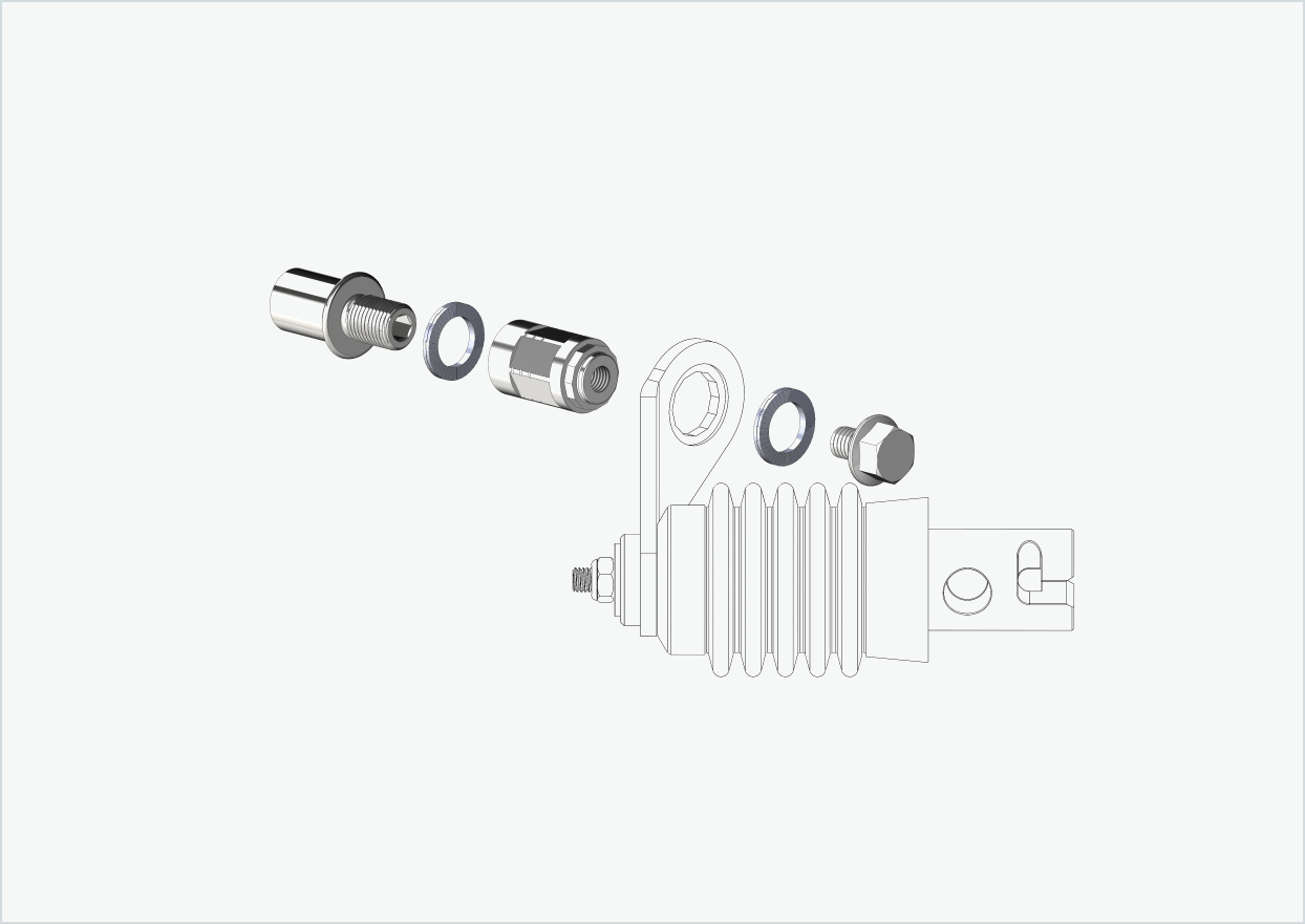 Cowboy 4 - Adattatore per filettatura corta - M12 x 1,25 | Pacchetto con adattatore Weber