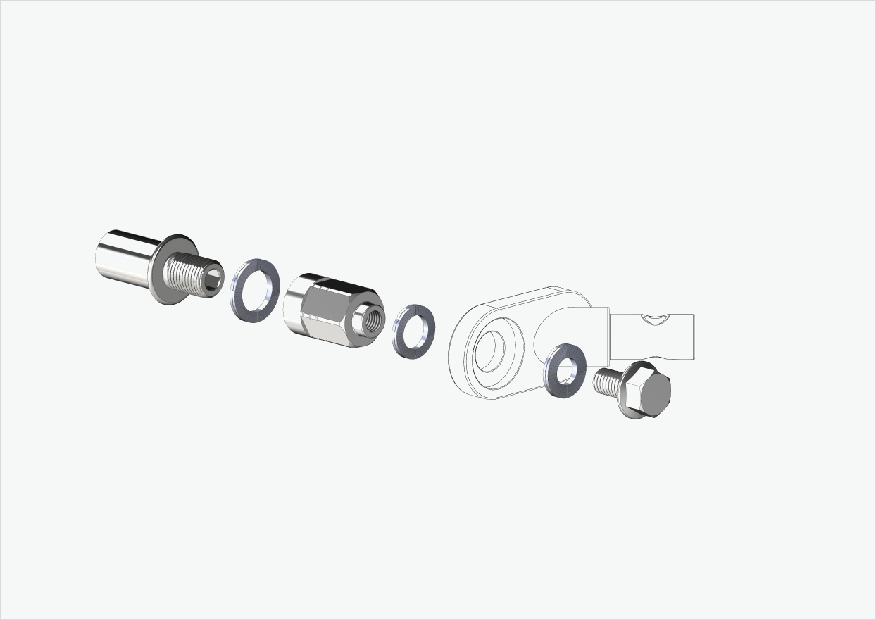 Cowboy 4 - Adattatore per filettatura lunga - M12 x 1,25 | Pacchetto con adattatore universale