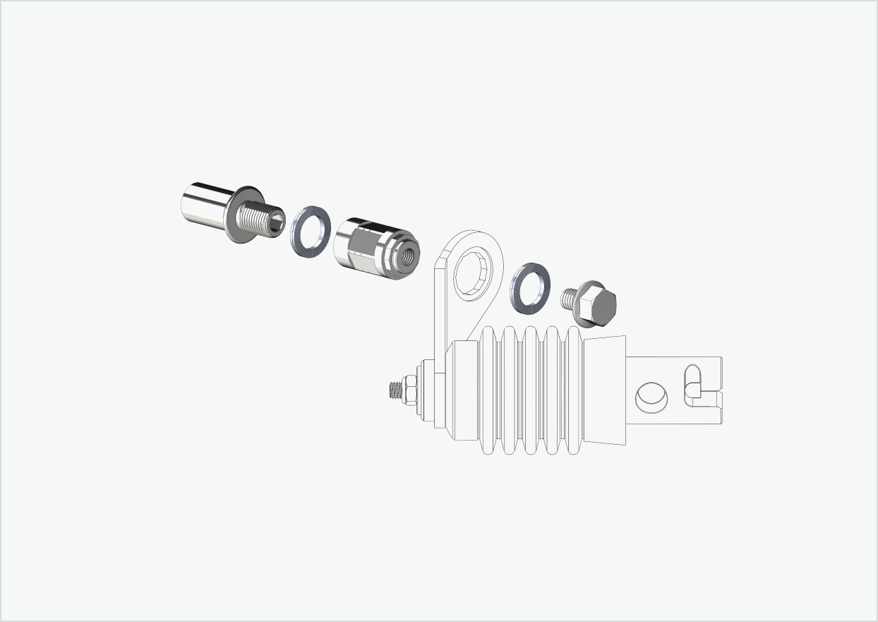 Cowboy 4 - Adattatore per filettatura lunga - M12 x 1,25 | Pacchetto con adattatore Weber