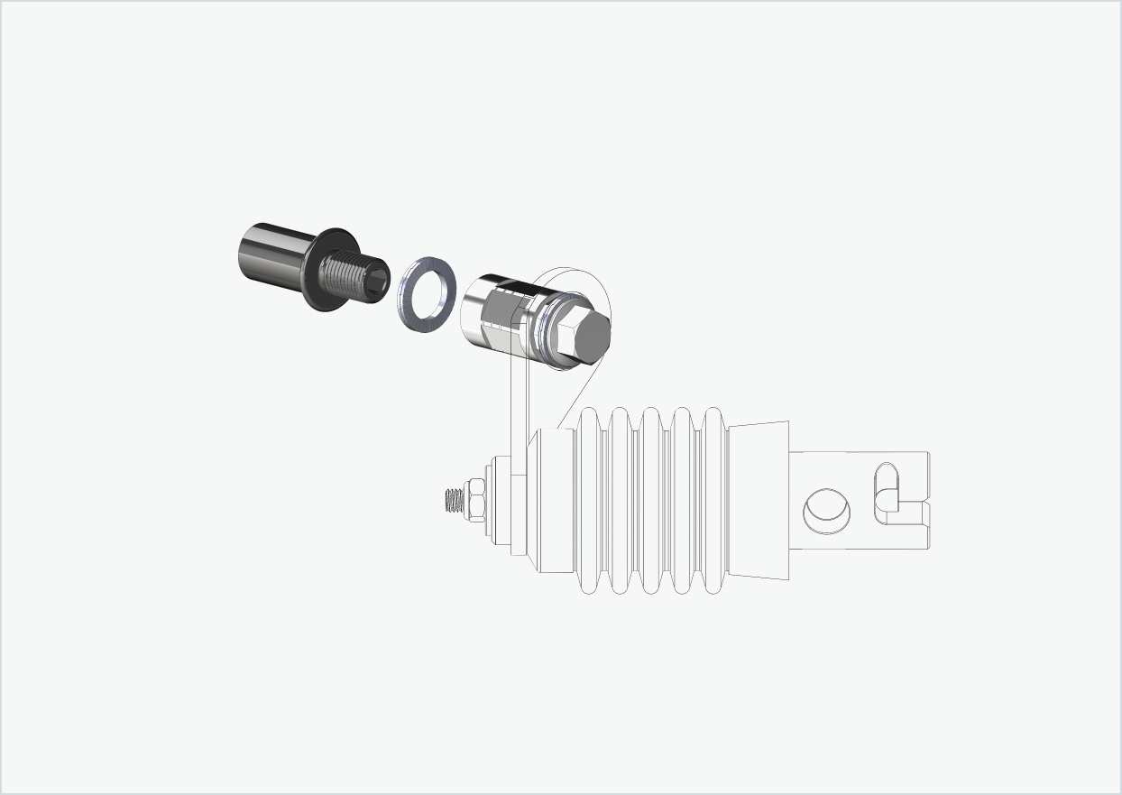 Cowboy 4 - Adattatore per filettatura lunga - M12 x 1,25 | Pacchetto con adattatore Weber