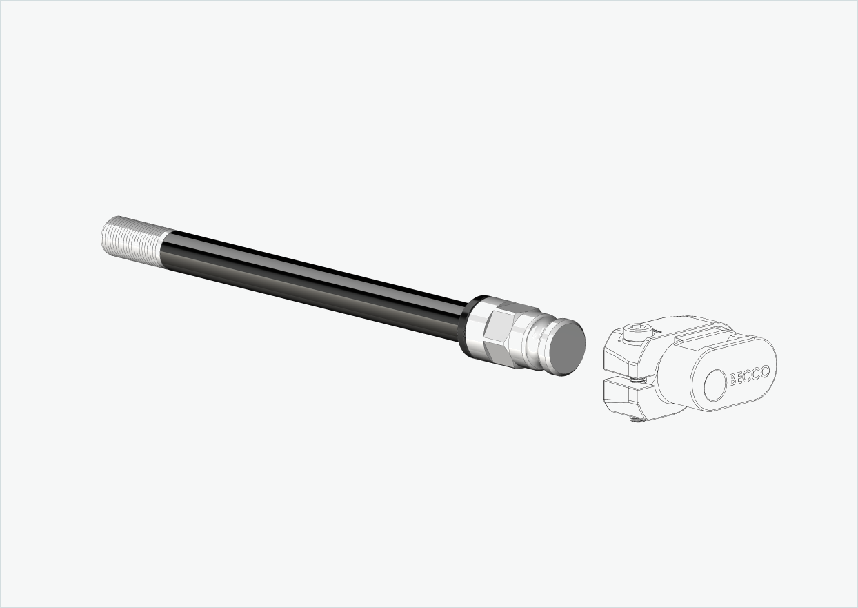Assale a sgancio rapido con adattatore / M12 x 1,75 | per rimorchi Leggero con sistema BECCO