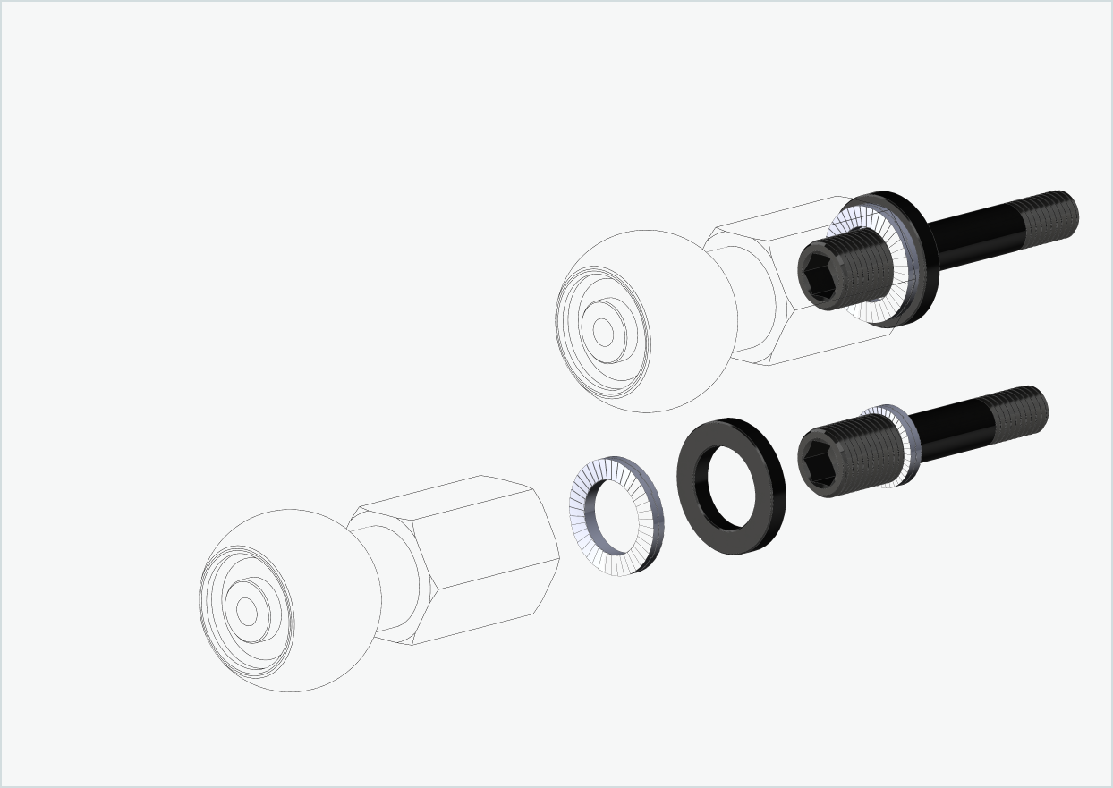 Set di adattatori Burley COHO XC (30mm/36mm) per Rohloff Speedhub 500-14 / A12