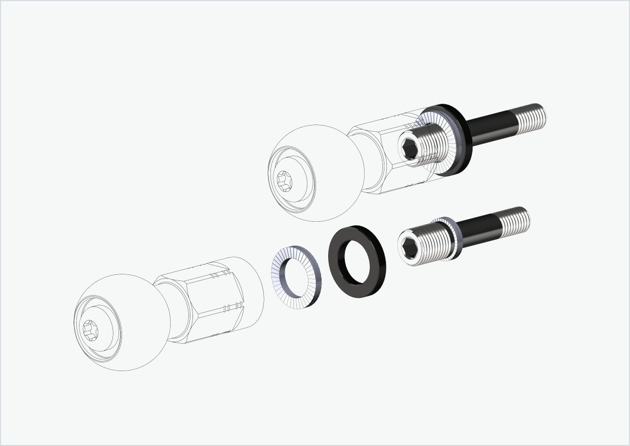 Set di adattatori Burley COHO XC (30mm/36mm) per Rohloff Speedhub 500-14 / A12