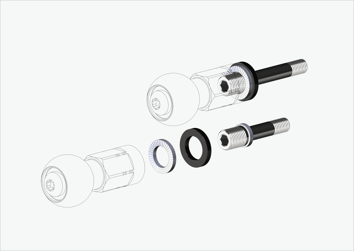 Set di adattatori Burley COHO XC (30mm/42mm) | per Rohloff Speedhub 500-14 / A12