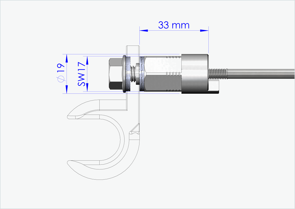Asse a sgancio rapido con adattatore universale | lunghezza di serraggio 143 mm - 153 mm