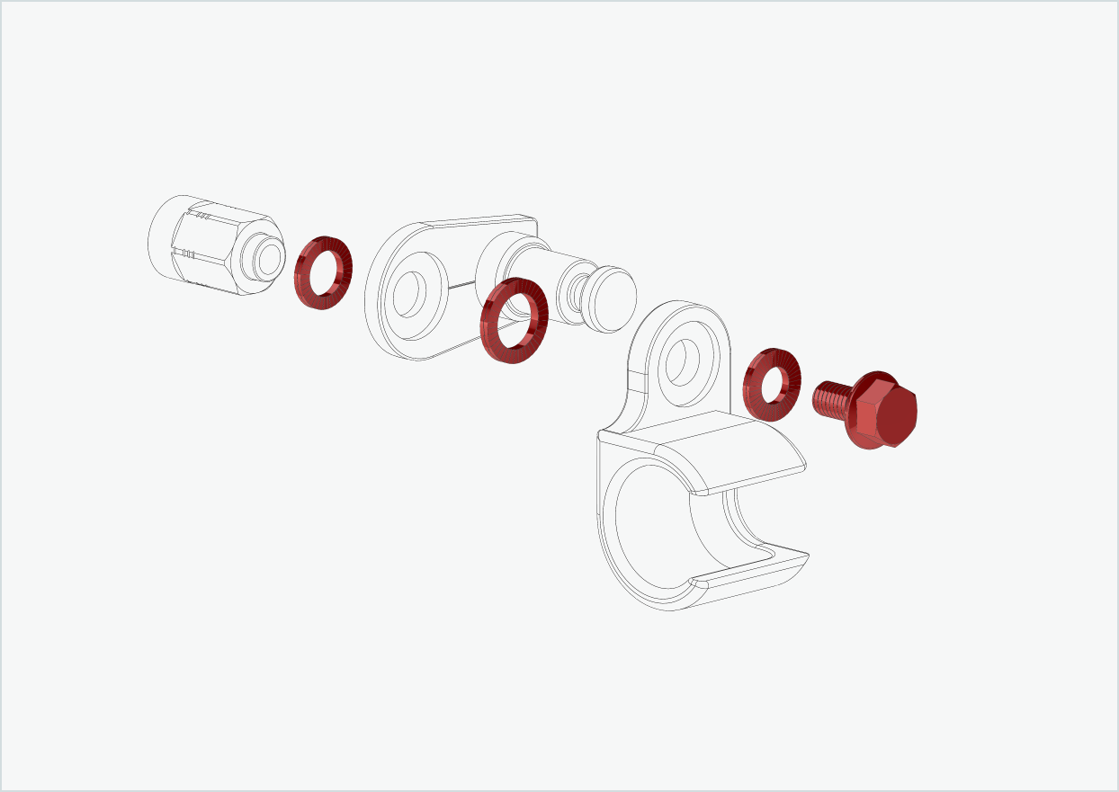 Set di viti per adattatore universale - montaggio doppio